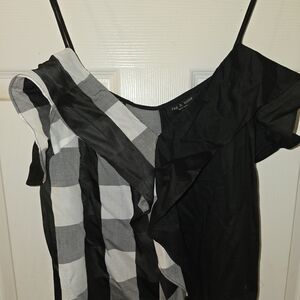 #415 Rag & Bone Monochrome One-Shoulder Top
